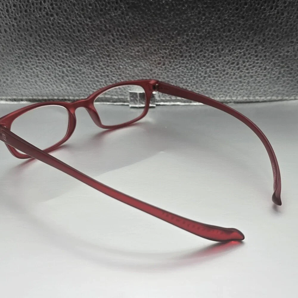 Rare Red Errocsyewear Rectangular Frame Reading Glasses 160PT04250 Retro Chic